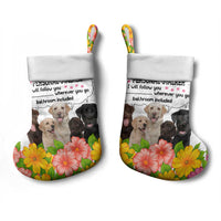 Labrador Retriever Personal Stalker Christmas Stocking Funny Xmas Holiday Patterns - Wonder Print Shop