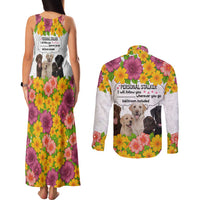 Labrador Retriever Personal Stalker Christmas Couples Matching Tank Maxi Dress and Long Sleeve Button Shirt Funny Xmas Holiday Patterns - Wonder Print Shop