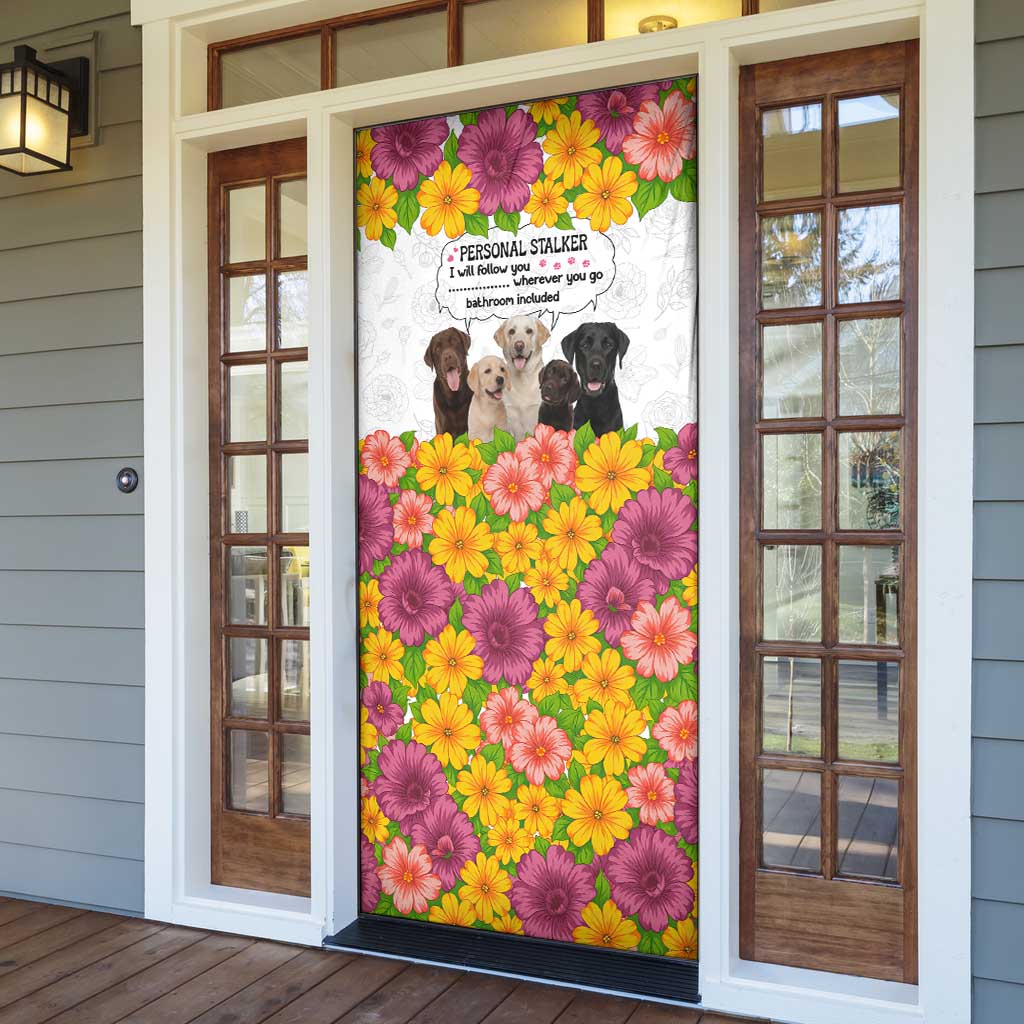 Labrador Retriever Personal Stalker Christmas Door Cover Funny Xmas Holiday Patterns - Wonder Print Shop