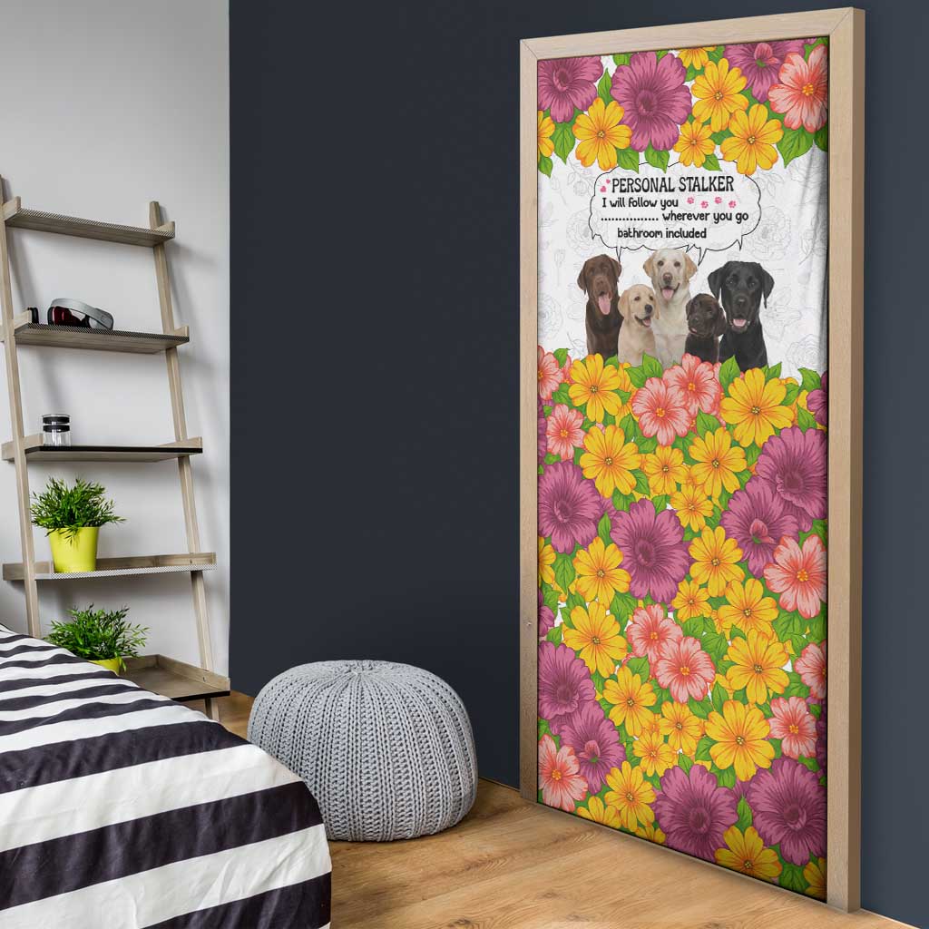 Labrador Retriever Personal Stalker Christmas Door Cover Funny Xmas Holiday Patterns - Wonder Print Shop