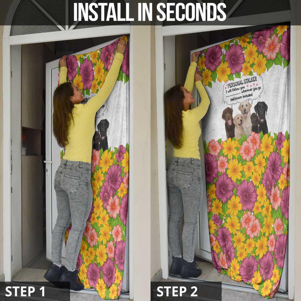 Labrador Retriever Personal Stalker Christmas Door Cover Funny Xmas Holiday Patterns - Wonder Print Shop