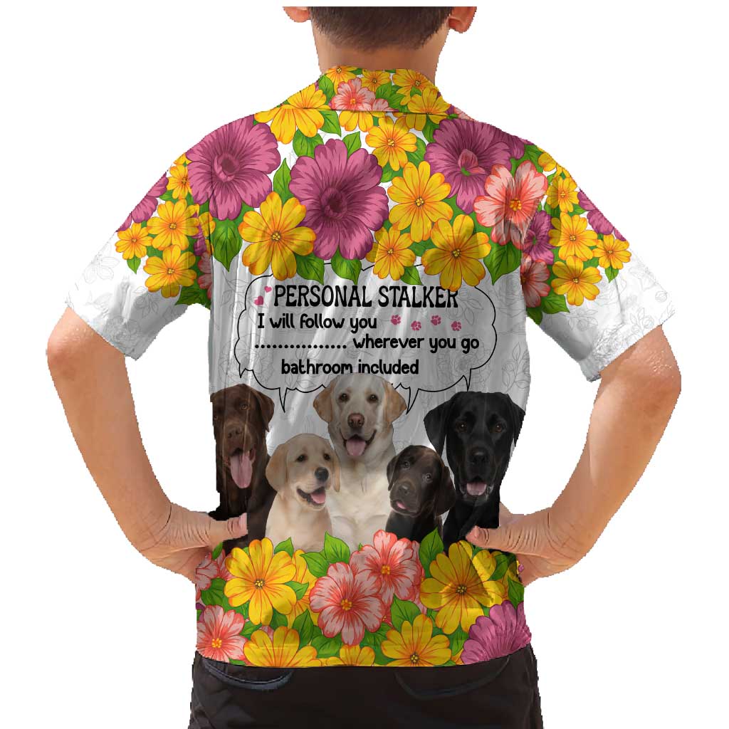 Labrador Retriever Personal Stalker Christmas Family Matching Mermaid Dress and Hawaiian Shirt Funny Xmas Holiday Patterns - Wonder Print Shop