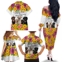 Labrador Retriever Personal Stalker Christmas Family Matching Off The Shoulder Long Sleeve Dress and Hawaiian Shirt Funny Xmas Holiday Patterns - Wonder Print Shop