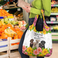 Labrador Retriever Personal Stalker Christmas Grocery Bag Funny Xmas Holiday Patterns - Wonder Print Shop