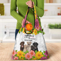 Labrador Retriever Personal Stalker Christmas Grocery Bag Funny Xmas Holiday Patterns - Wonder Print Shop
