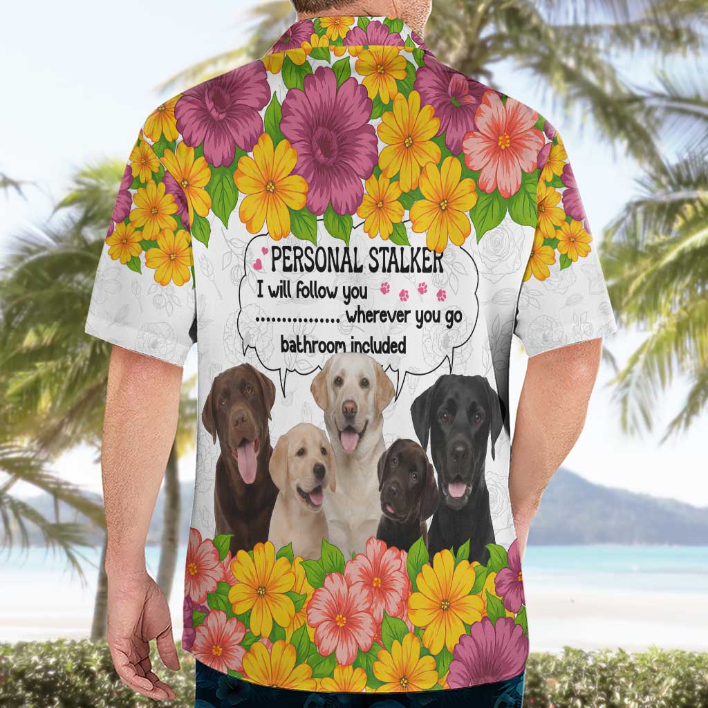 Labrador Retriever Personal Stalker Christmas Hawaiian Shirt Funny Xmas Holiday Patterns - Wonder Print Shop