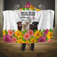 Labrador Retriever Personal Stalker Christmas Hooded Blanket Funny Xmas Holiday Patterns - Wonder Print Shop