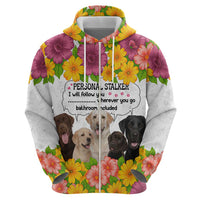 Labrador Retriever Personal Stalker Christmas Hoodie Funny Xmas Holiday Patterns - Wonder Print Shop