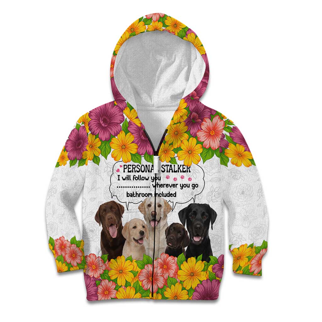 Labrador Retriever Personal Stalker Christmas Kid Hoodie Funny Xmas Holiday Patterns - Wonder Print Shop