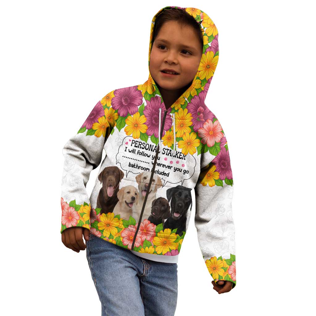 Labrador Retriever Personal Stalker Christmas Kid Hoodie Funny Xmas Holiday Patterns - Wonder Print Shop