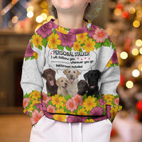 Labrador Retriever Personal Stalker Christmas Kid Ugly Christmas Sweater Funny Xmas Holiday Patterns - Wonder Print Shop