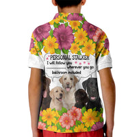 Labrador Retriever Personal Stalker Christmas Kid Polo Shirt Funny Xmas Holiday Patterns - Wonder Print Shop