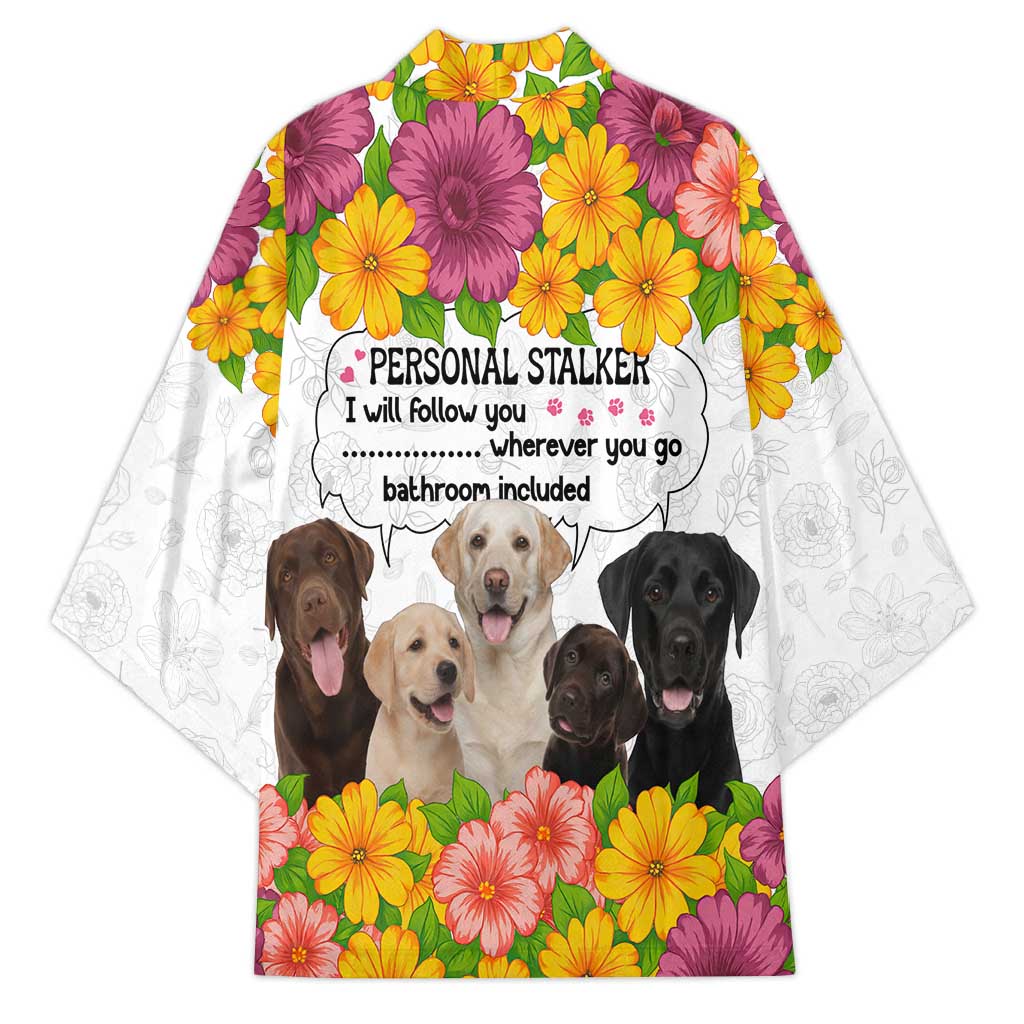 Labrador Retriever Personal Stalker Christmas Kimono Funny Xmas Holiday Patterns - Wonder Print Shop