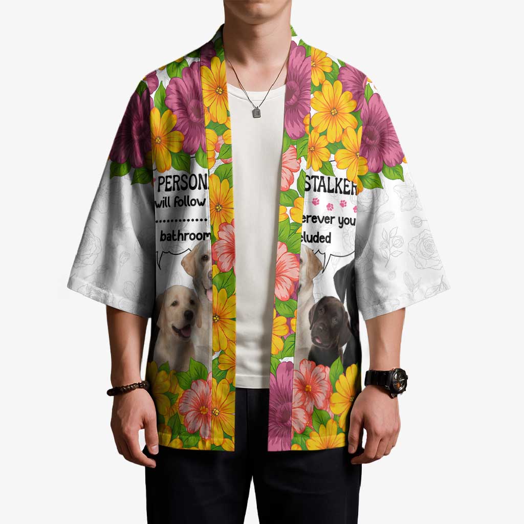 Labrador Retriever Personal Stalker Christmas Kimono Funny Xmas Holiday Patterns - Wonder Print Shop