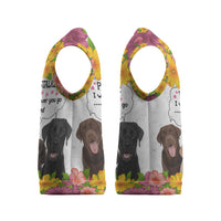 Labrador Retriever Personal Stalker Christmas Knitted V-Neck Vest Funny Xmas Holiday Patterns - Wonder Print Shop