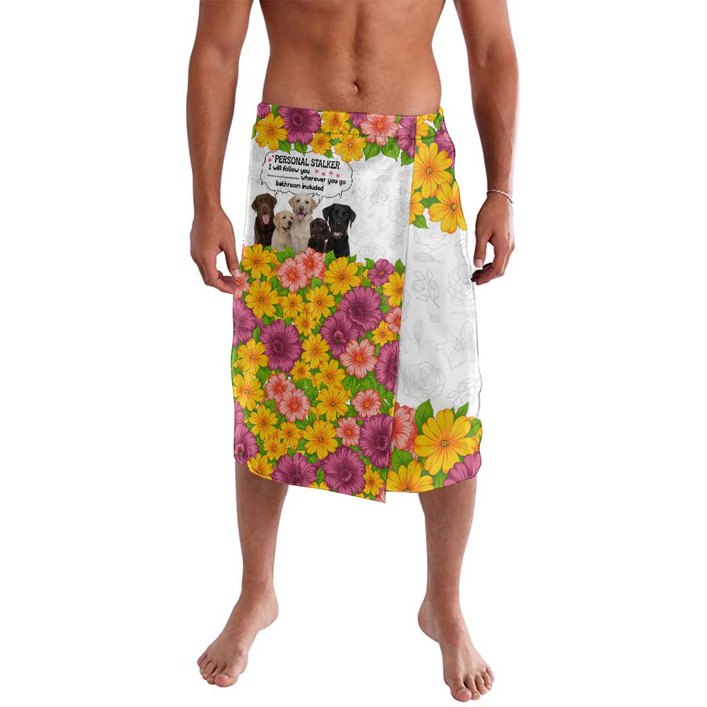 Labrador Retriever Personal Stalker Christmas Lavalava Funny Xmas Holiday Patterns - Wonder Print Shop