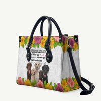 Labrador Retriever Personal Stalker Christmas Leather Bag Funny Xmas Holiday Patterns - Wonder Print Shop