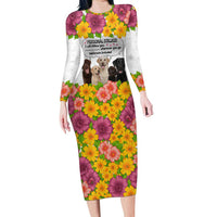 Labrador Retriever Personal Stalker Christmas Long Sleeve Bodycon Dress Funny Xmas Holiday Patterns - Wonder Print Shop