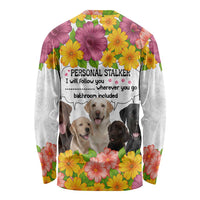 Labrador Retriever Personal Stalker Christmas Long Sleeve Shirt Funny Xmas Holiday Patterns - Wonder Print Shop