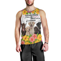 Labrador Retriever Personal Stalker Christmas Men Tank Top Funny Xmas Holiday Patterns - Wonder Print Shop