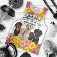 Labrador Retriever Personal Stalker Christmas Men Tank Top Funny Xmas Holiday Patterns - Wonder Print Shop