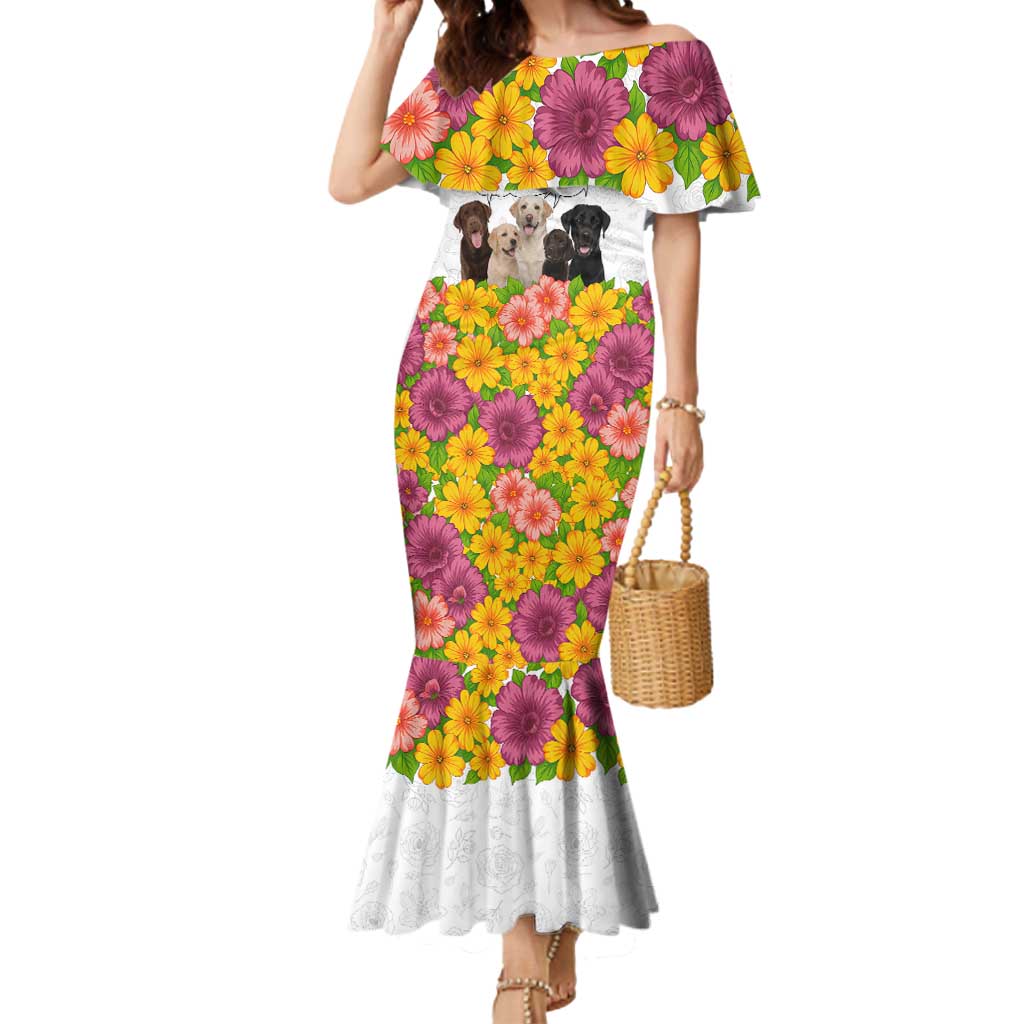 Labrador Retriever Personal Stalker Christmas Mermaid Dress Funny Xmas Holiday Patterns - Wonder Print Shop