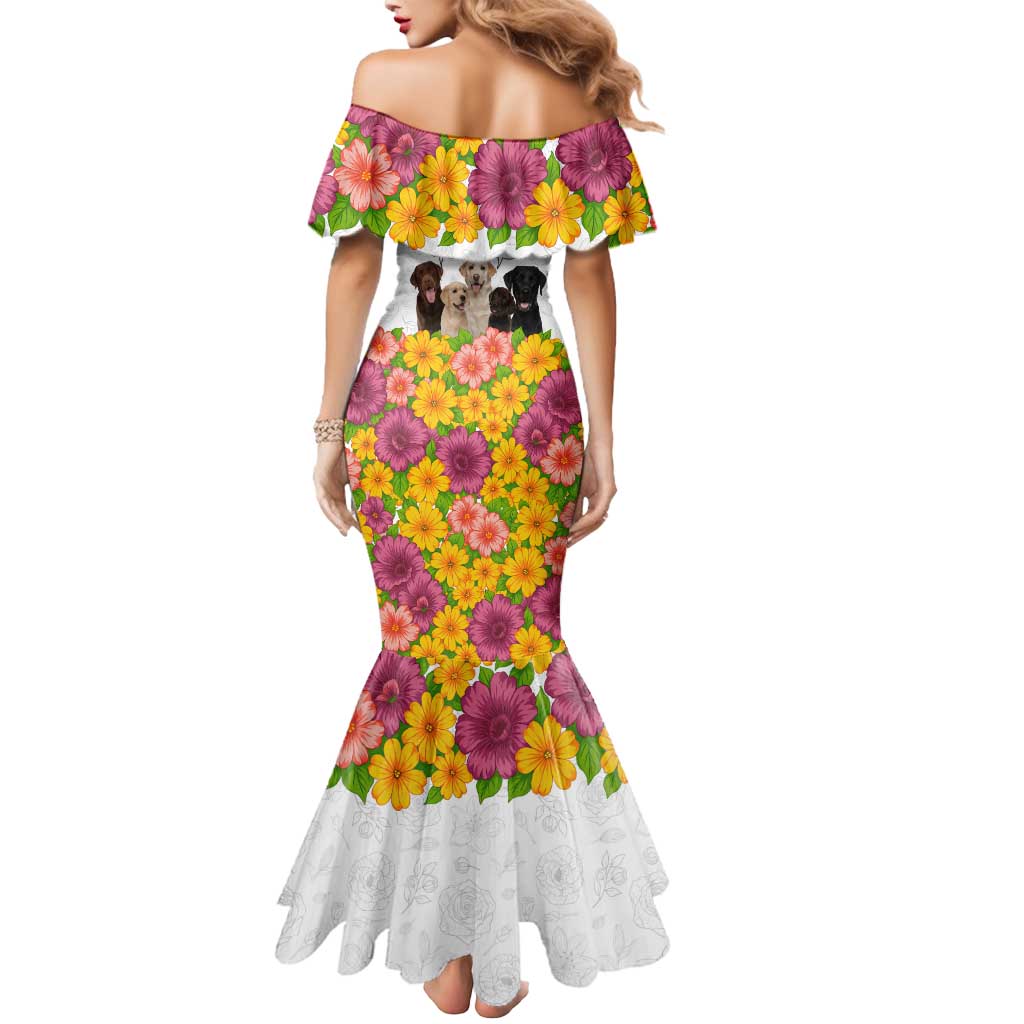 Labrador Retriever Personal Stalker Christmas Mermaid Dress Funny Xmas Holiday Patterns - Wonder Print Shop