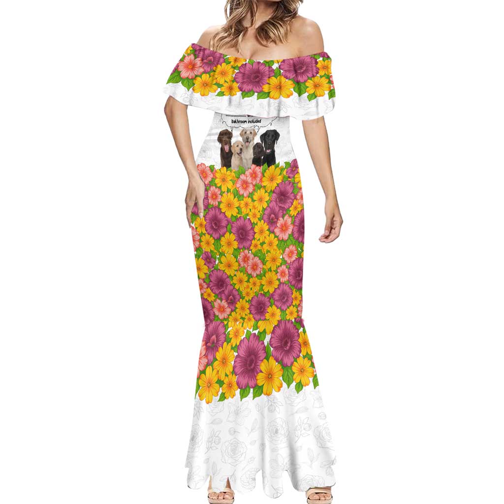 Labrador Retriever Personal Stalker Christmas Mermaid Dress Funny Xmas Holiday Patterns - Wonder Print Shop