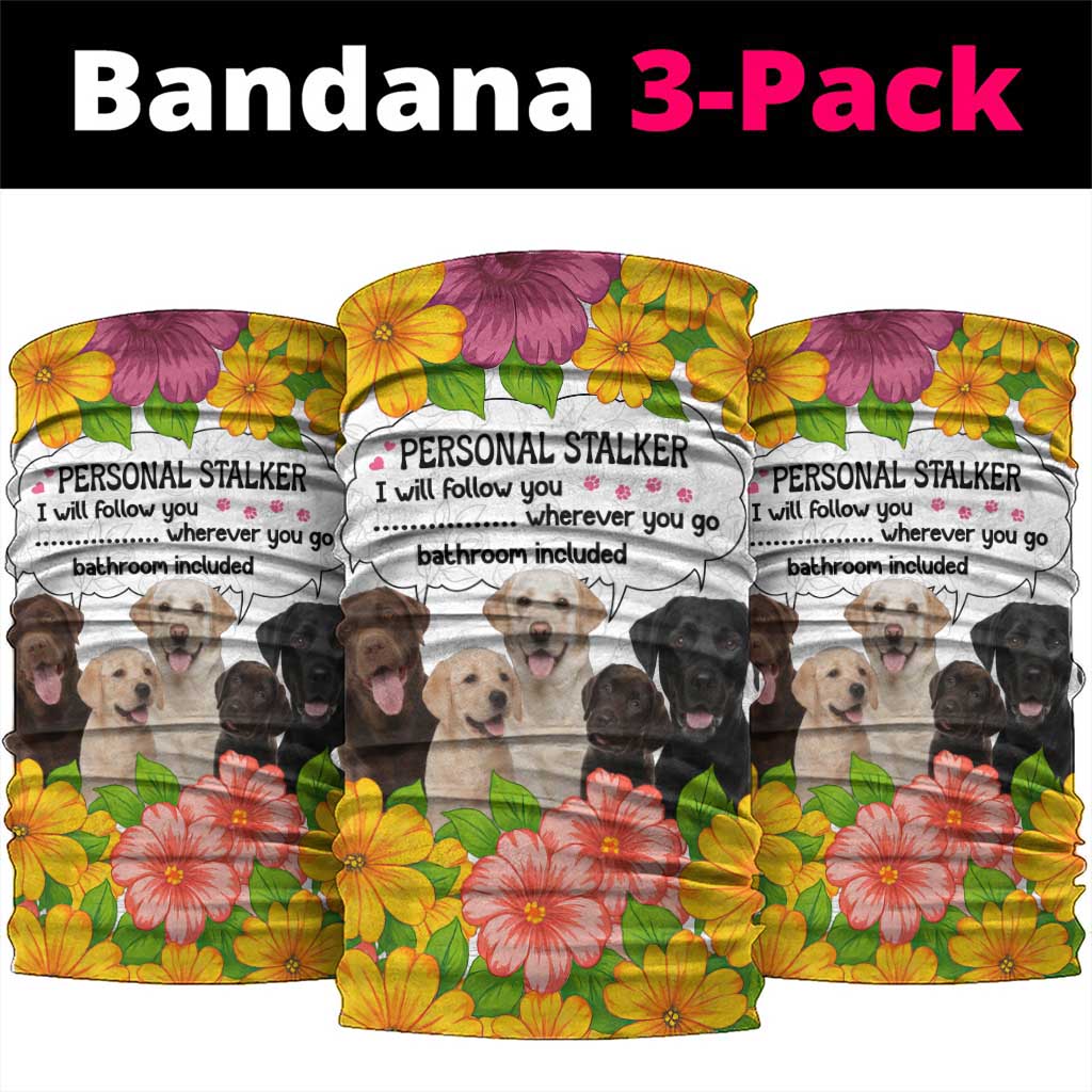 Labrador Retriever Personal Stalker Christmas Neck Gaiter Funny Xmas Holiday Patterns - Wonder Print Shop