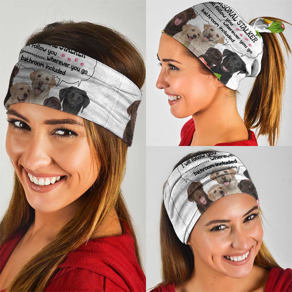 Labrador Retriever Personal Stalker Christmas Neck Gaiter Funny Xmas Holiday Patterns - Wonder Print Shop