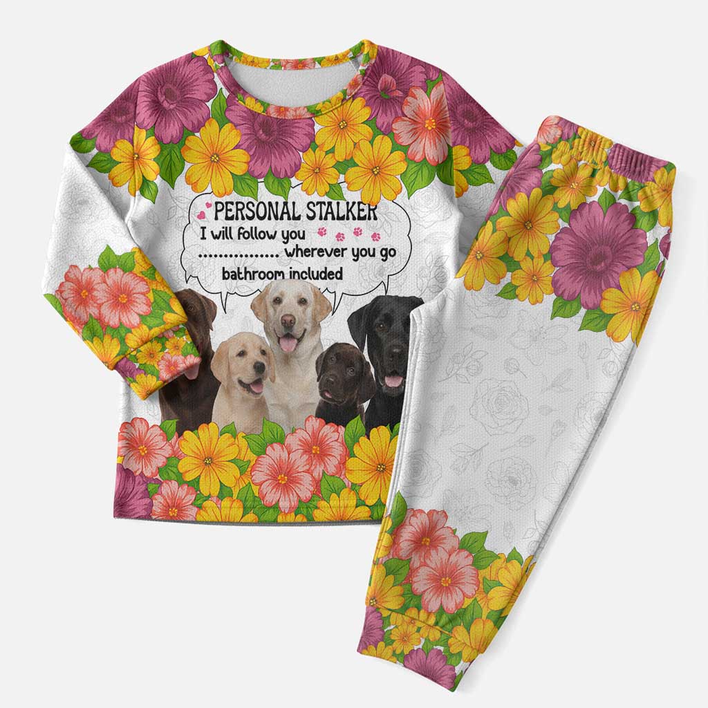 Labrador Retriever Personal Stalker Christmas Pajama Set Funny Xmas Holiday Patterns - Wonder Print Shop