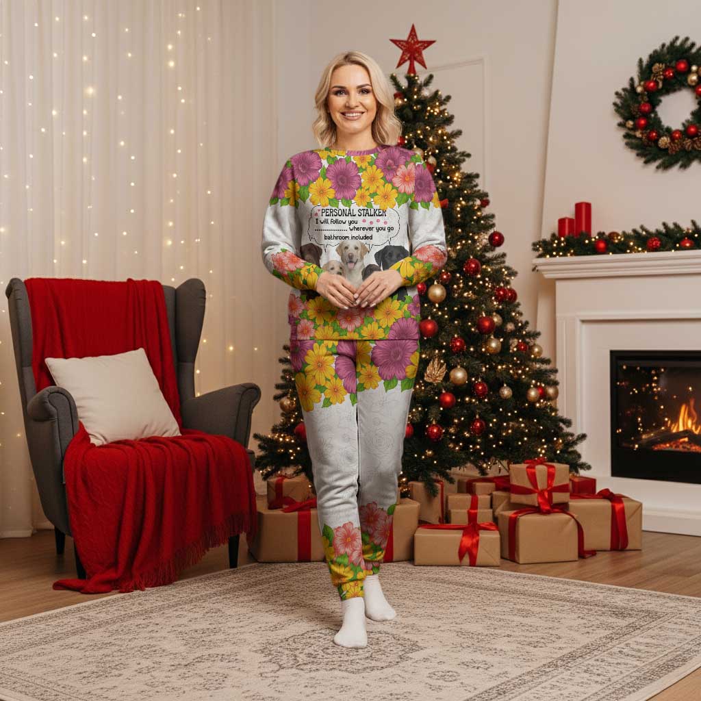 Labrador Retriever Personal Stalker Christmas Pajama Set Funny Xmas Holiday Patterns - Wonder Print Shop