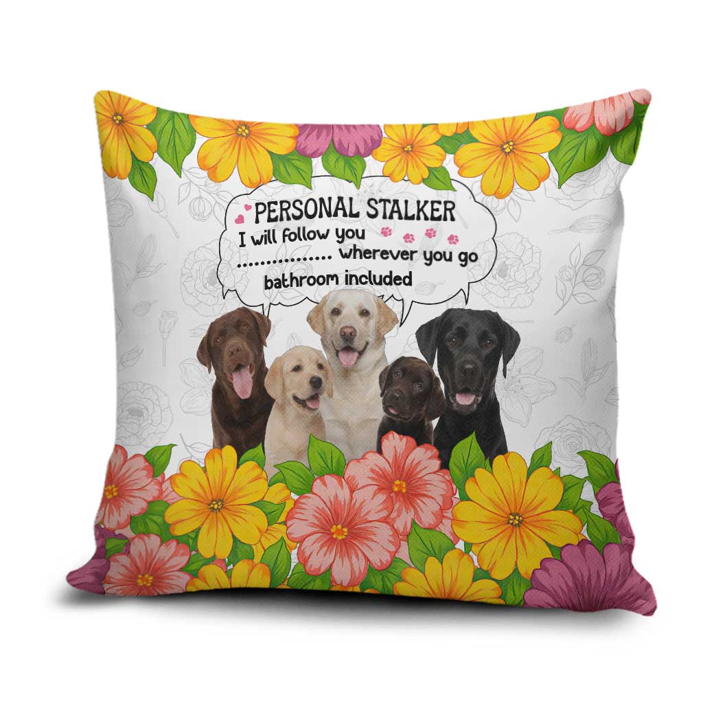 Labrador Retriever Personal Stalker Christmas Pillow Cover Funny Xmas Holiday Patterns - Wonder Print Shop
