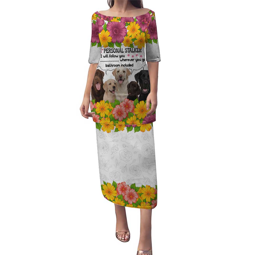 Labrador Retriever Personal Stalker Christmas Puletasi Funny Xmas Holiday Patterns - Wonder Print Shop