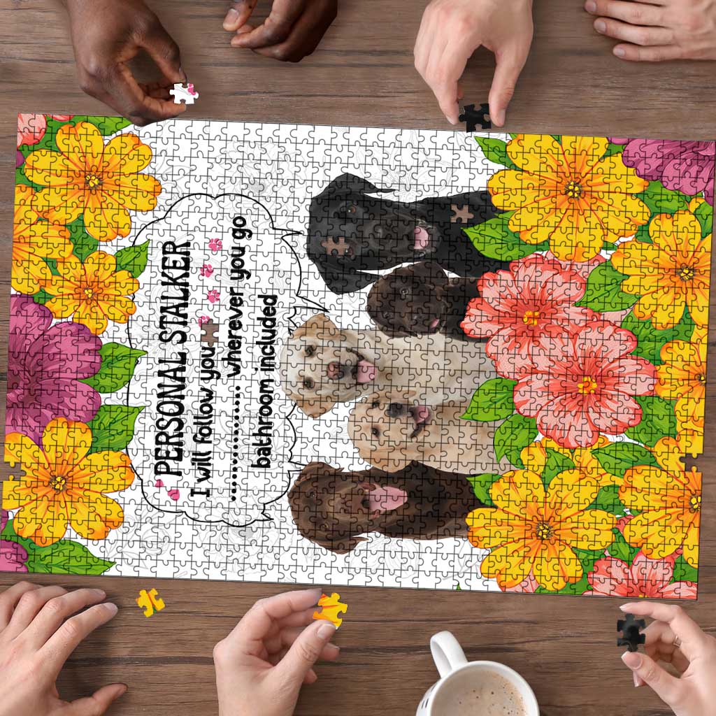 Labrador Retriever Personal Stalker Christmas Puzzle Funny Xmas Holiday Patterns - Wonder Print Shop