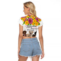 Labrador Retriever Personal Stalker Christmas Raglan Cropped T Shirt Funny Xmas Holiday Patterns - Wonder Print Shop