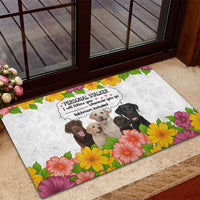 Labrador Retriever Personal Stalker Christmas Rubber Doormat Funny Xmas Holiday Patterns - Wonder Print Shop