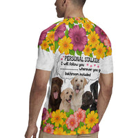 Labrador Retriever Personal Stalker Christmas Rugby Jersey Funny Xmas Holiday Patterns - Wonder Print Shop