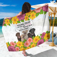 Labrador Retriever Personal Stalker Christmas Sarong Funny Xmas Holiday Patterns - Wonder Print Shop