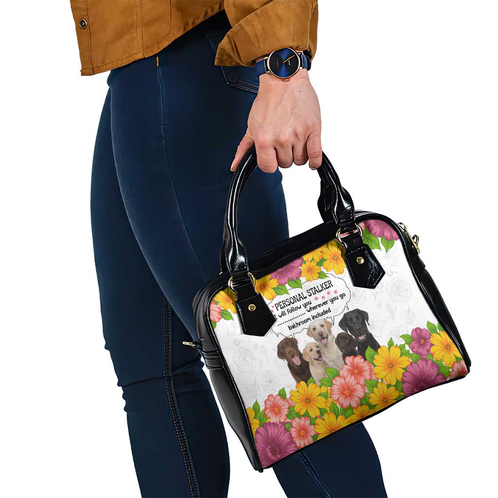 Labrador Retriever Personal Stalker Christmas Shoulder Handbag Funny Xmas Holiday Patterns - Wonder Print Shop
