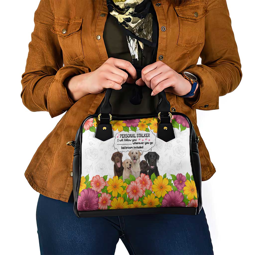 Labrador Retriever Personal Stalker Christmas Shoulder Handbag Funny Xmas Holiday Patterns - Wonder Print Shop