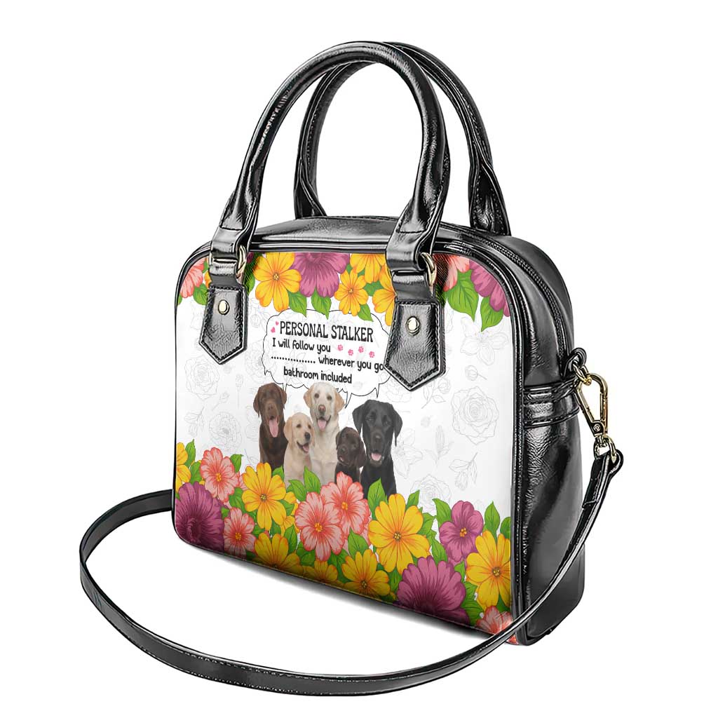 Labrador Retriever Personal Stalker Christmas Shoulder Handbag Funny Xmas Holiday Patterns - Wonder Print Shop