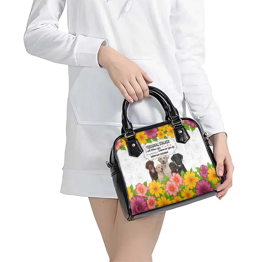 Labrador Retriever Personal Stalker Christmas Shoulder Handbag Funny Xmas Holiday Patterns - Wonder Print Shop