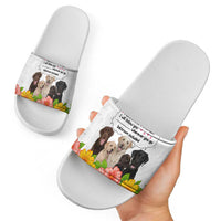 Labrador Retriever Personal Stalker Christmas Slide Sandals Funny Xmas Holiday Patterns - Wonder Print Shop