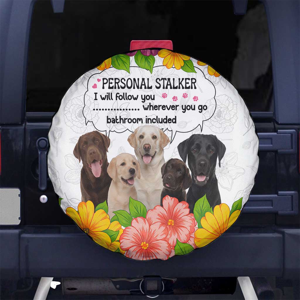 Labrador Retriever Personal Stalker Christmas Spare Tire Cover Funny Xmas Holiday Patterns - Wonder Print Shop