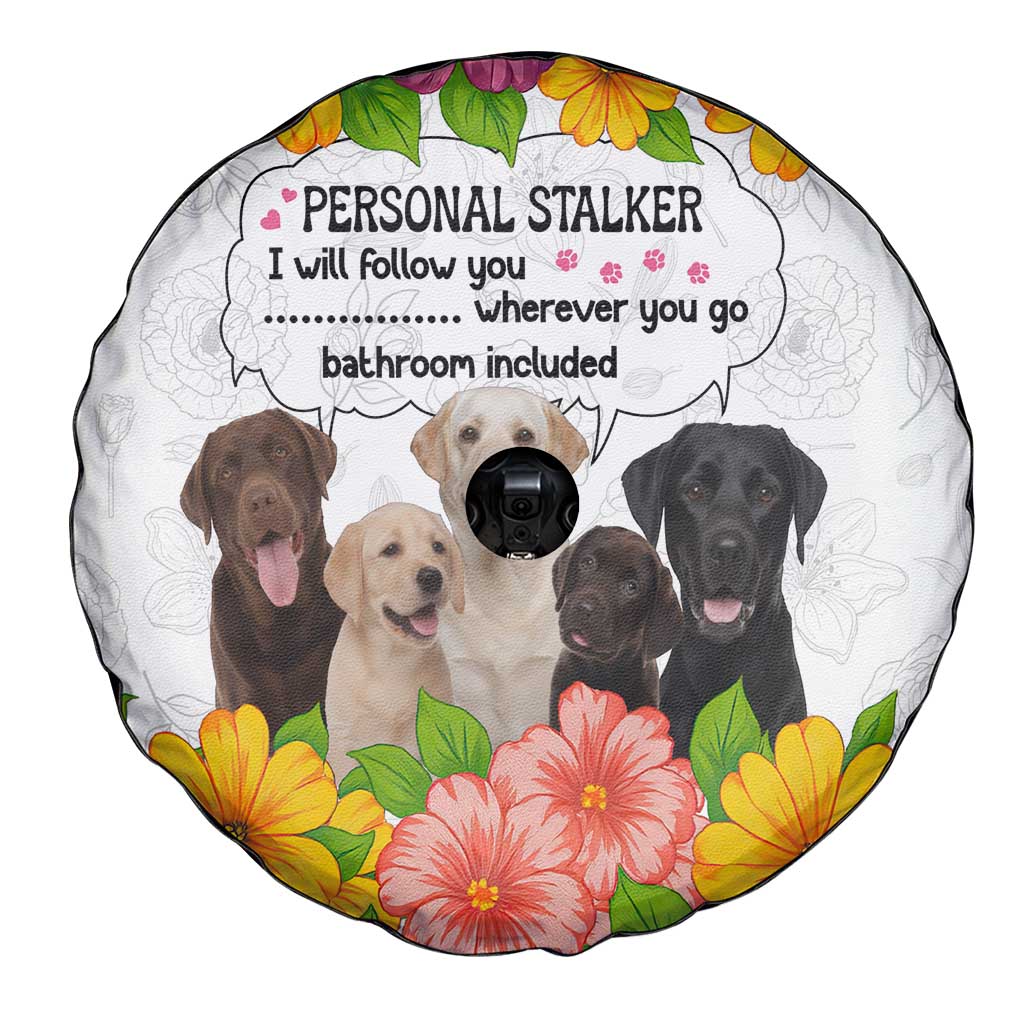Labrador Retriever Personal Stalker Christmas Spare Tire Cover Funny Xmas Holiday Patterns - Wonder Print Shop