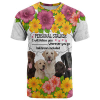 Labrador Retriever Personal Stalker Christmas T Shirt Funny Xmas Holiday Patterns - Wonder Print Shop