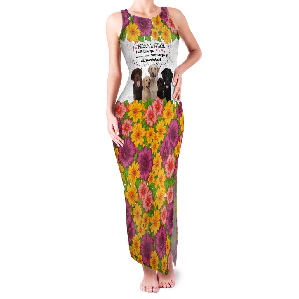 Labrador Retriever Personal Stalker Christmas Tank Maxi Dress Funny Xmas Holiday Patterns - Wonder Print Shop