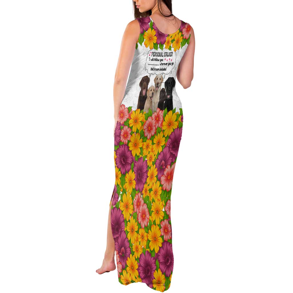 Labrador Retriever Personal Stalker Christmas Tank Maxi Dress Funny Xmas Holiday Patterns - Wonder Print Shop