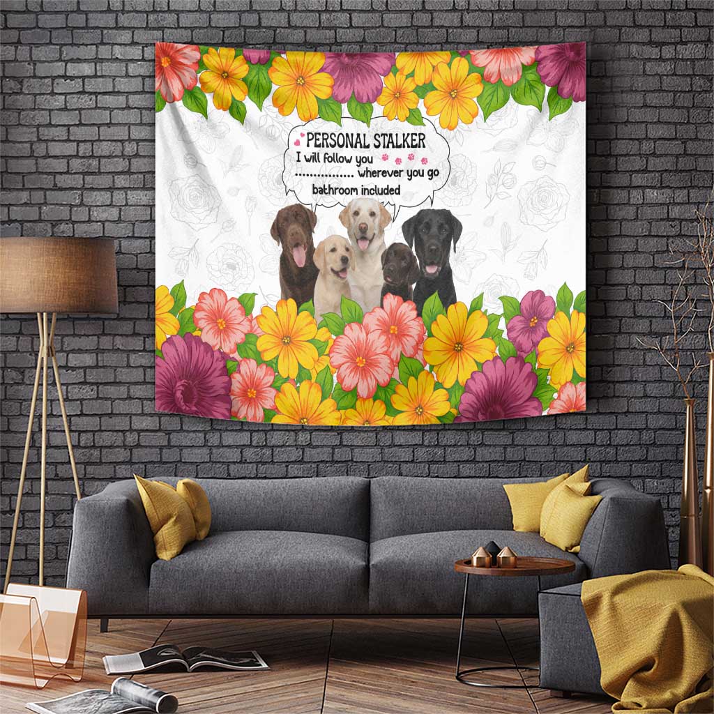 Labrador Retriever Personal Stalker Christmas Tapestry Funny Xmas Holiday Patterns - Wonder Print Shop